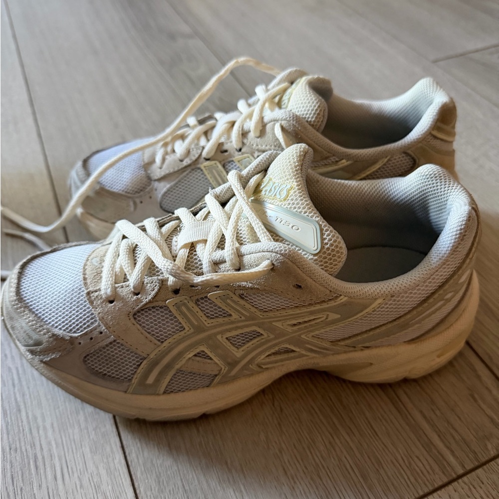 Asics Neutral Cream/Beige Athletic Sneakers